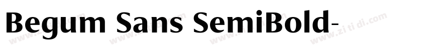 Begum Sans SemiBold字体转换